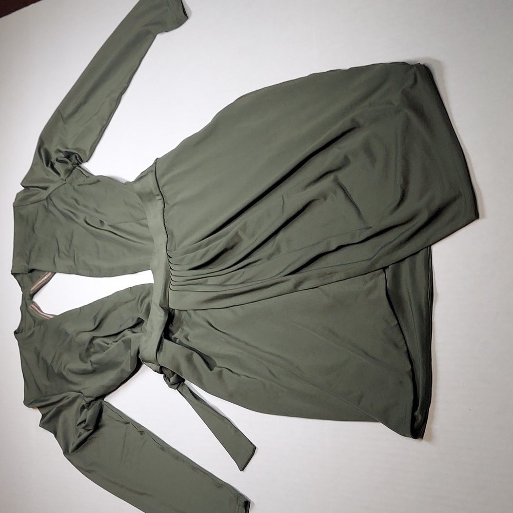 Cuty Fashion Ladies Slim Fit Olive Green Dress - Picture 7 of 9
